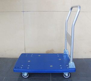 300kg 青いプラスチック板、青/灰色が付いている移動可能なプラスチック プラットホームのトロリー